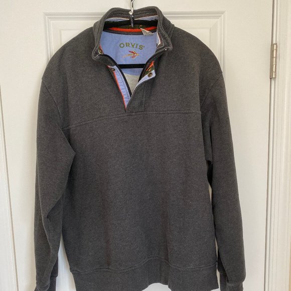 Orvis Gray Zip Up Sweater - Picture 1 of 3